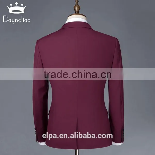 2016 New Fashion Daynoliao 2 Pieces Wholesale Suits Offical Business Red/Blue/Black Men Suits for Wedding photo-3