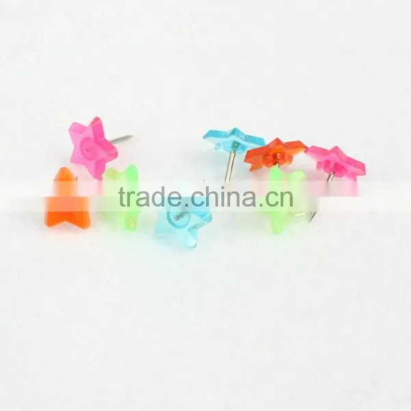 Mixed Color Transparent Thumbtack Star Shape Head Pin Customizable Pin photo-3