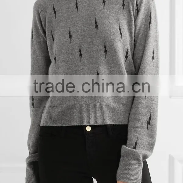 2017 Fashion Ladies Wholesale Custom Knit Shrug Cashmere Cardigan Sweater Woman Crew Neck photo-2