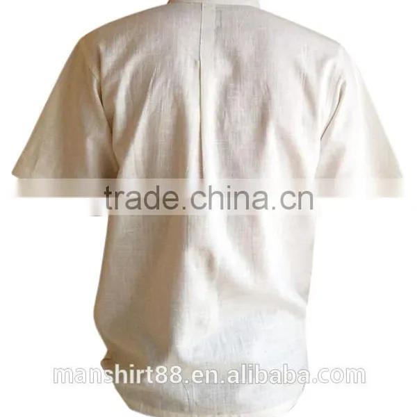 China Manufacturer Wholesale Custom Men t Shirt Linen Shirts for Men photo-2