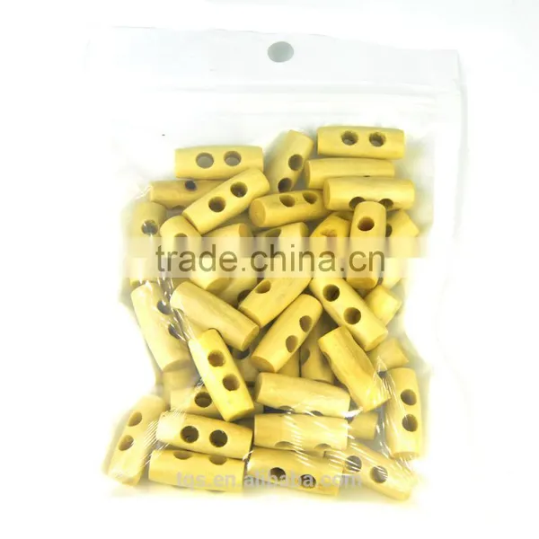 50Pcs/bag 25mm Custom Natural Wood Toggle Horn Buttons For Coat photo-5