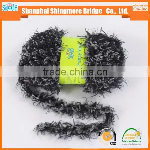 China Worsted Novelty Yarn Factory Cheap Wholesale 100 Polyester Furry Coral Yarn for Scarf photo-3