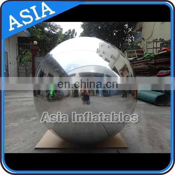 2m Silver Inflatable Mirror Ball Stage Decoration Ball For Fashion Show photo-2