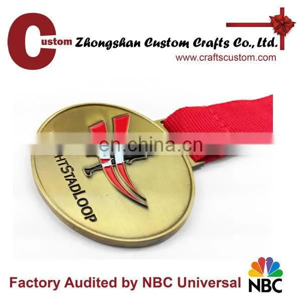 Promotional New Products Expert Factory Custom Bronze Plated Brass Medal Trophy photo-2
