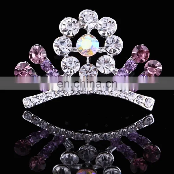 Mini Cute Sweet Kids Trendy Rhinestone Korean Style Crown Tiaras photo-4