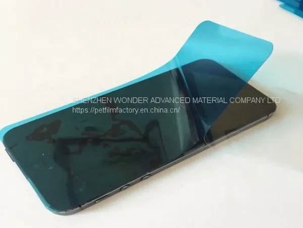 High Transparent Easy Tear Blue PET Protective Film for Mobile Phone Screen Die Cutting photo-2