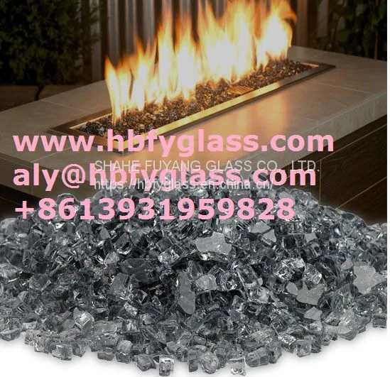 Fire Pit Essentials Colored Broken Glass Reflective Fire Glass