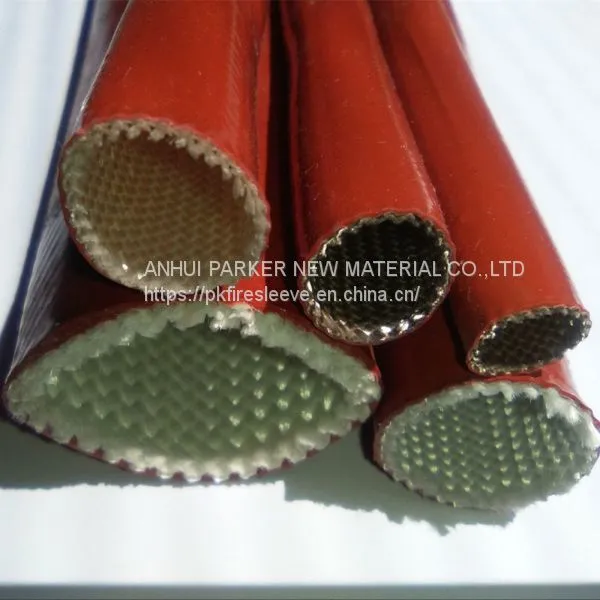 Silicone Coated Fiberglass Fire Resistant Hydraulic Hose Sleeve photo-4