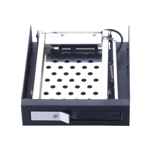 Unestech ST2513 2.5in to 3.5in Floppy Drive SATA Tray-less SSD Hdd Mobile Rack for Locking Design 2.5in Drive Enclosure