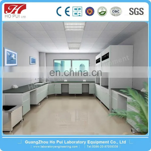 Epoxy Resin Worktop Lab Bench With Reagent Shelf Chemical Resistant Lab Table Lab Furniture photo-2