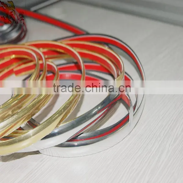 Pvc Plastic D Shape Extrusion Profile Self Adhensive Plastic Strip photo-4