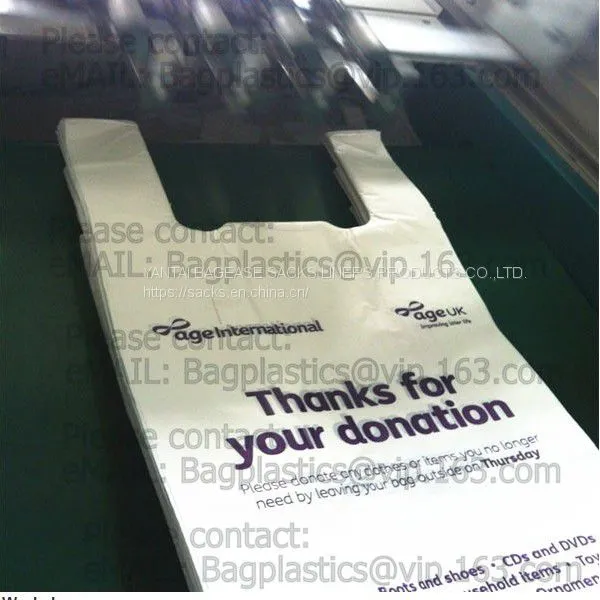 Compostable Donation Bags Charity Sacks, Charity Bags, Charity Donation Bags, Jumbo Vest Carrier, Clothe Donate Bags