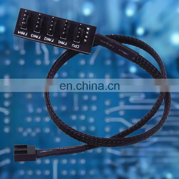 4pin To 8 5 Way Pwm Fan Hub Splitter Adapter,Pwm 12v 4 Pin 3pin Cpu Cooler / Case / Chasis Cooling Fan Sleeved Power Cable photo-4