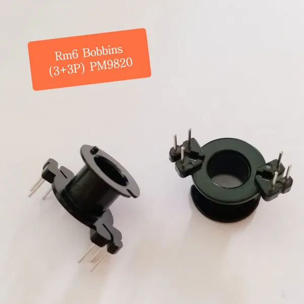 RM6-2S Vertical Bobbins, RM6-2S(3+3P) Bobbins, RM6-2S Vertical Transformer Bobbins. PM9820 Material, Fast Delivery Time. photo-3