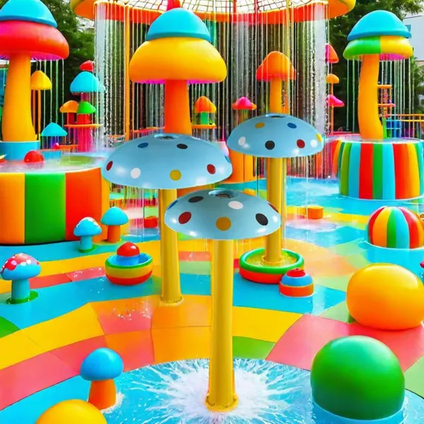 Factory Mushroom Water Park Feature for Pikes Swimming Pool Attractive Water Feature photo-2