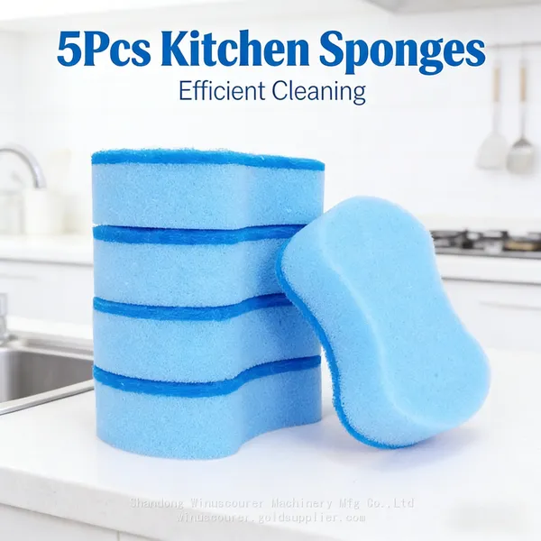 Colored Sponge Kitchen Cleaning Dish Washing Scrub Sponge Pad for the Kitchen Wholesale photo-5