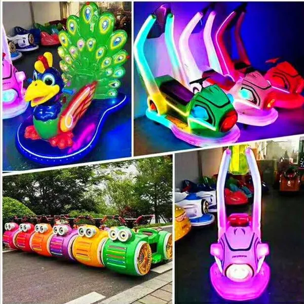 Children's Electric Amusement Cars for Playgrounds, Battery-powered Bumper Cars for Children in Squares, Parent-child Double-seater Timed Glowing Toy Cars photo-3