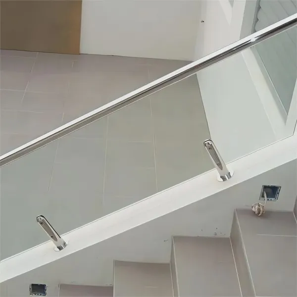 Square Shape Satin Finish Frameless Glass Railing Base Friction Fit Easy Installation Supports Glass 10-16mm photo-2