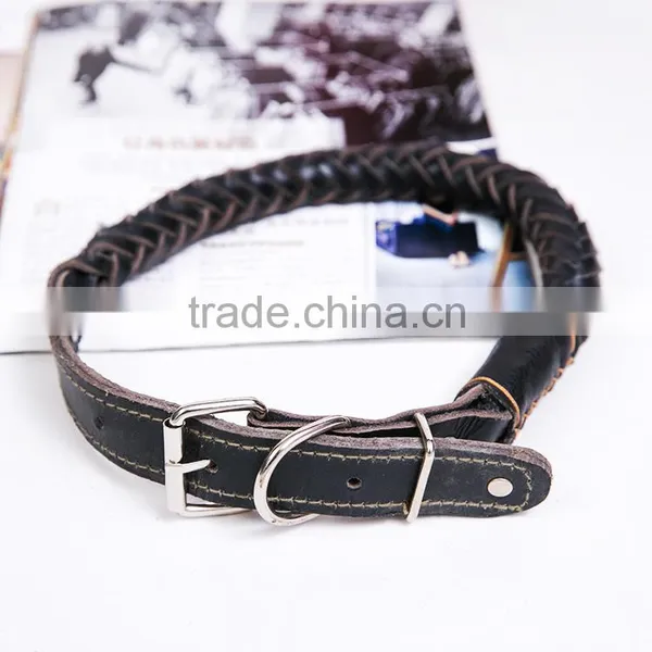 SImple Design Personalized Leather Dog Collar photo-5