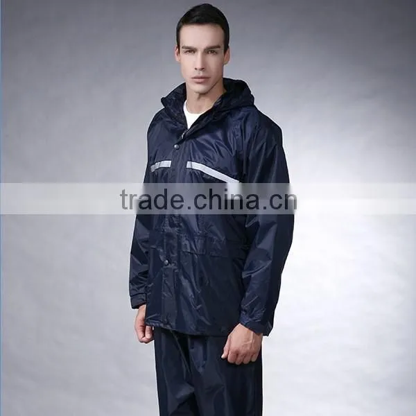 YANLI 100%waterproof,190T Polyester Fabric Adults Raincoat Reflective Stpire Raincoats photo-5