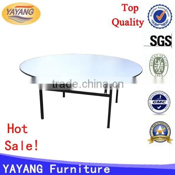 Modern plywood top quality muti-functional mobile round foldable used types banquet tables