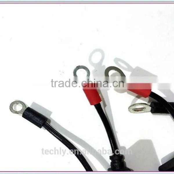 Stripped and Modling UL1015 20AWG Brown of Wire Crimp & Molding 8.5mm Ring Termianl Wire Harness photo-3