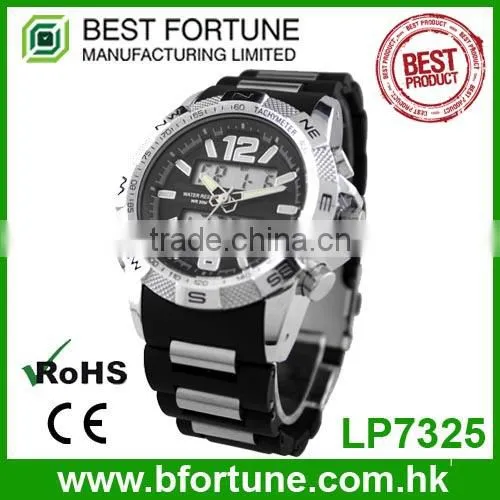 LP7325 Best Quality 3atm Water Resistant Dual Watch With Rubber Watch Strap photo-6