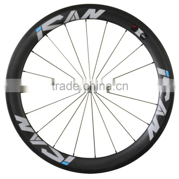 Toray Full Carbon 56mm Road Bicycle Carbon Wheels,carbon Bike Wheels Clincher Novatec Sapim CX-Ray Spokes 27mm Width 56C photo-3