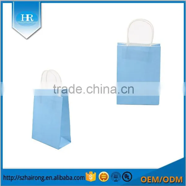 Custom Made Paper Gift Shipping Hang Bags With Handle