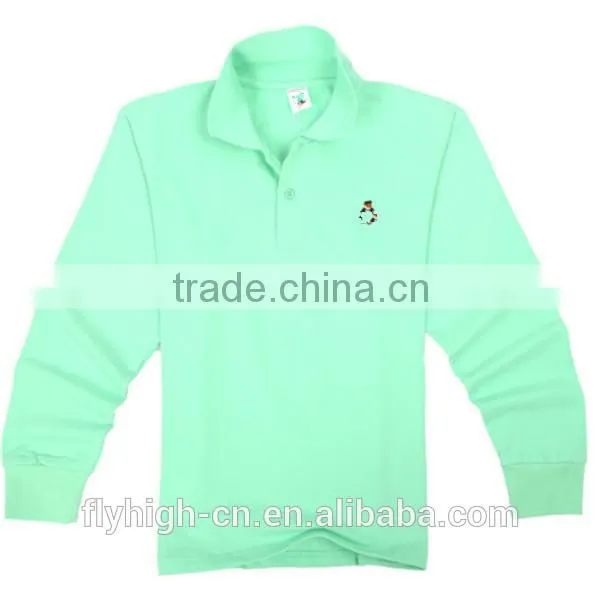 100% Cotton Material Long Sleeve Custom Polo T Shirt for Kids photo-5