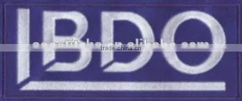 IBDO embroidered name patches letter logos custom embroidery patch