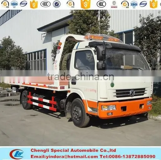 DFAC 4*2 China Pickup Automatic Flatbed Road Wrecker Flated Truck Dongfeng