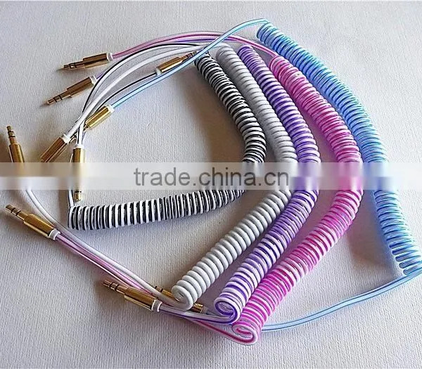 Highquality Audio /DC3.5MM Transparent Spring Cable With Metal Connector photo-6