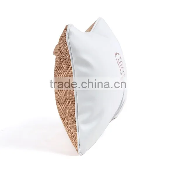 Custom White Plain Leather Case Throw Pillow With Inserts Supplier's Choice photo-4
