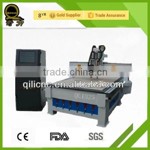 QL-1325 Pneumatic Double Heads Simple Designs Modern Wood Door 3 Axis Atc Wood Router Machine for Sale photo-2