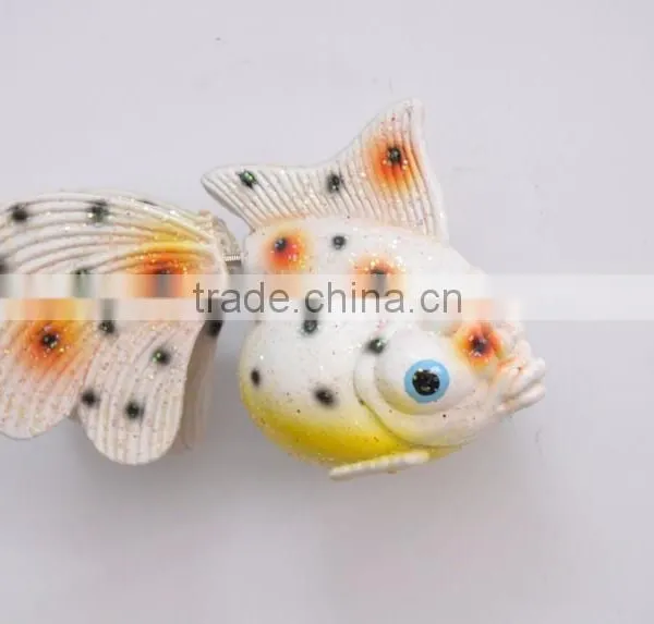 4 Inch Handmade Goldfish Shaped Tourist Souvenir Fridge Magnet photo-4
