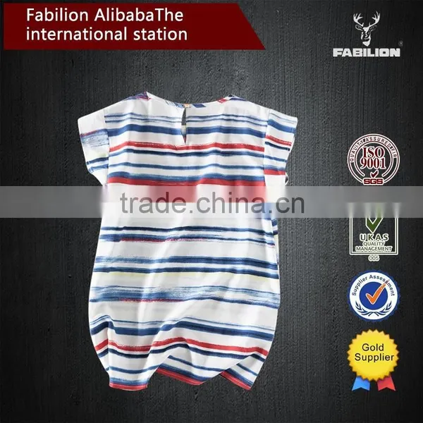 Latest Design Striped Chiffon Women for Fancy Design T-shirt photo-2