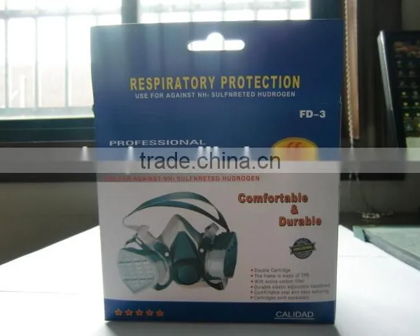 2016 Filter Respirator TPR Gas Mask Half Face Gas Mask Chemical Gas Mask OEM TPR Gas Mask Single Cartridge Respirator Supplier photo-2
