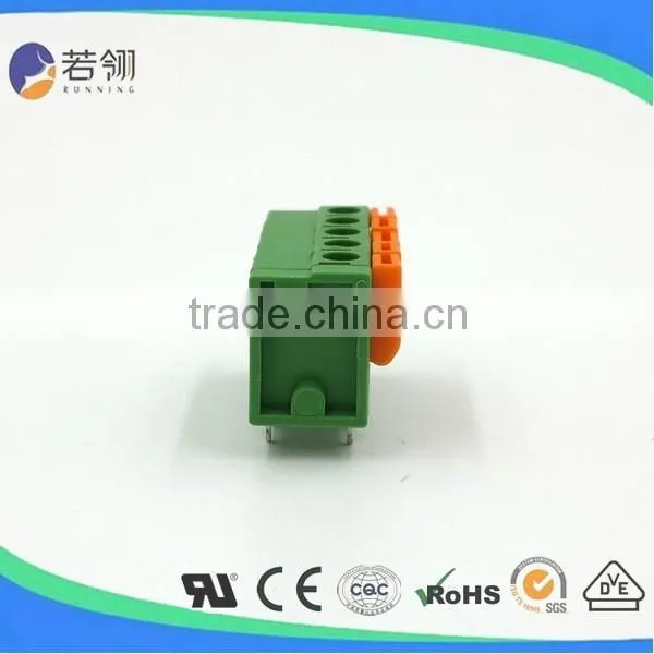 Brass PCB Spring Terminal Block Pitch 7.62mm photo-3