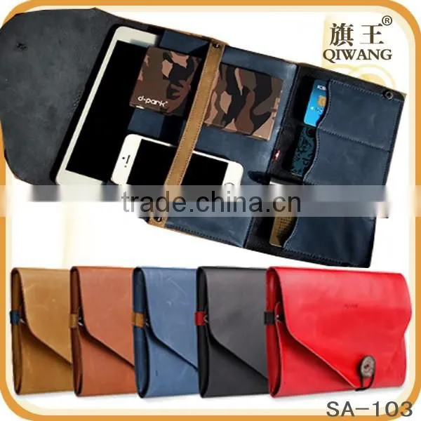 Retro Envelope Case for Ipad Mini 2/3 Leather Phone Accessories Storage Bag With Card Slot Quality Choice
