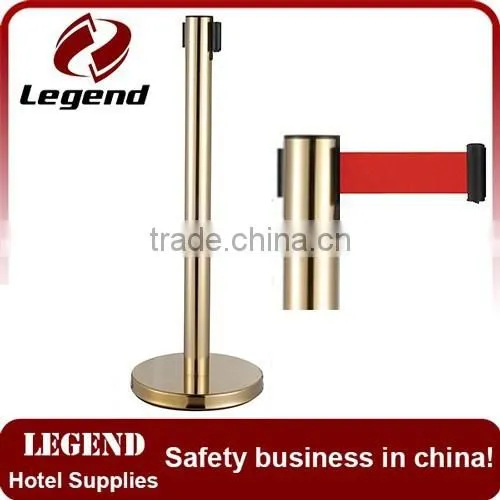 Belt Post Stanchion Crowd Control Barrier Gold Stanchion photo-5