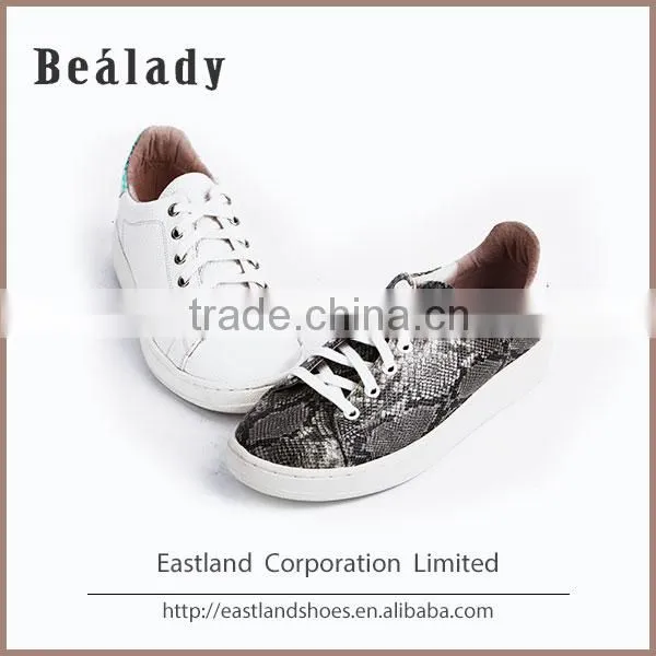 OEM/ODM 2016 Slip on Printed Snake Leather Sport Sneakers School Women Shoes photo-3