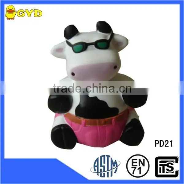 PU Cow Toy Animal Shape Foam Stress Balls,farmer Shape Decoration Toy for Babies