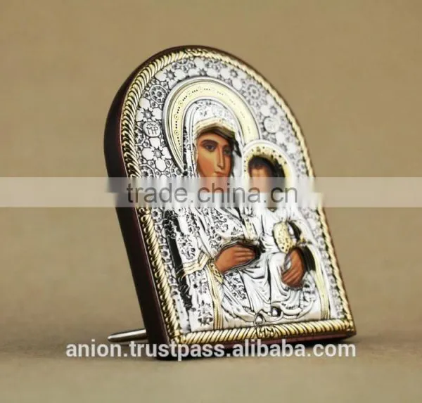 Greek & Russian Orthodox Wooden Icon. Mother God. photo-4
