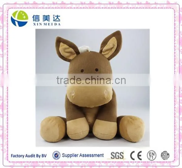Plush Soft Custom Baby Knitted Horse Stuffed Toy