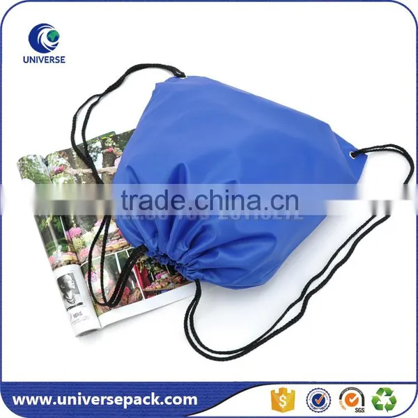 High Quality Blue Plain Backpack Bags With Drawstring for Gym photo-2