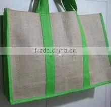 Best-selling Green & Silver Color Jute Promotional Bag