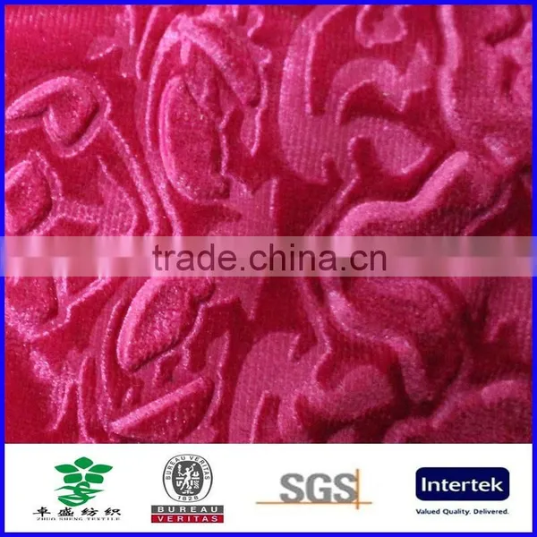 Upholstery Fabric 100% Polyester 3D Embossed Velvet Fabric photo-4
