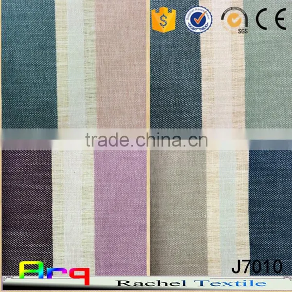 Modern Style Stripe Chenille Linen Fabric for Curtain, Sofa Cover, Cushion Cover, Bedding photo-3