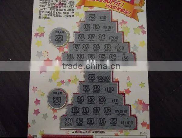 200g Thermal Paper Scratch Tickets Card Printing Quality Choice photo-3